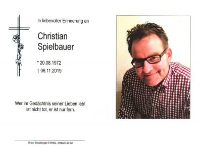 Christian Spielbauer † 6. November 2019