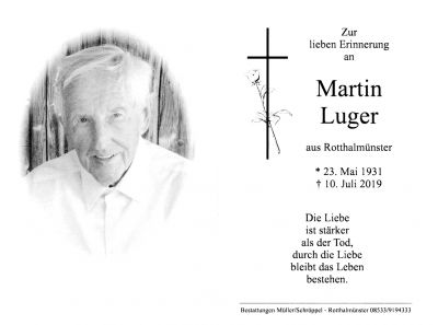 Martin Luger † 10. Juli 2019
