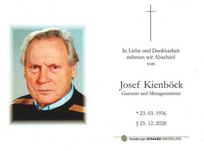 Josef Kienböck † 25. Dezember 2020