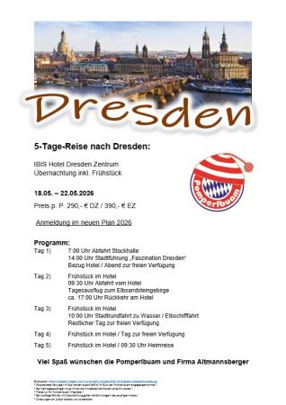 Mit den Pomperlbuam nach Dresde