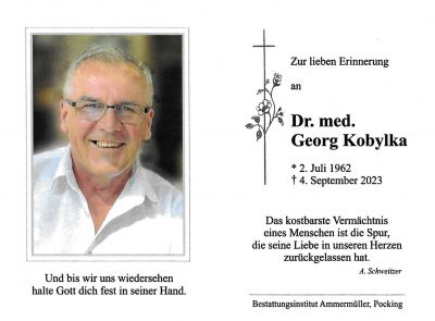 Dr. med. Georg Kobylka † 4. September 2023