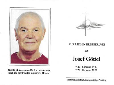 Josef Göttel † 27. Februar 2023